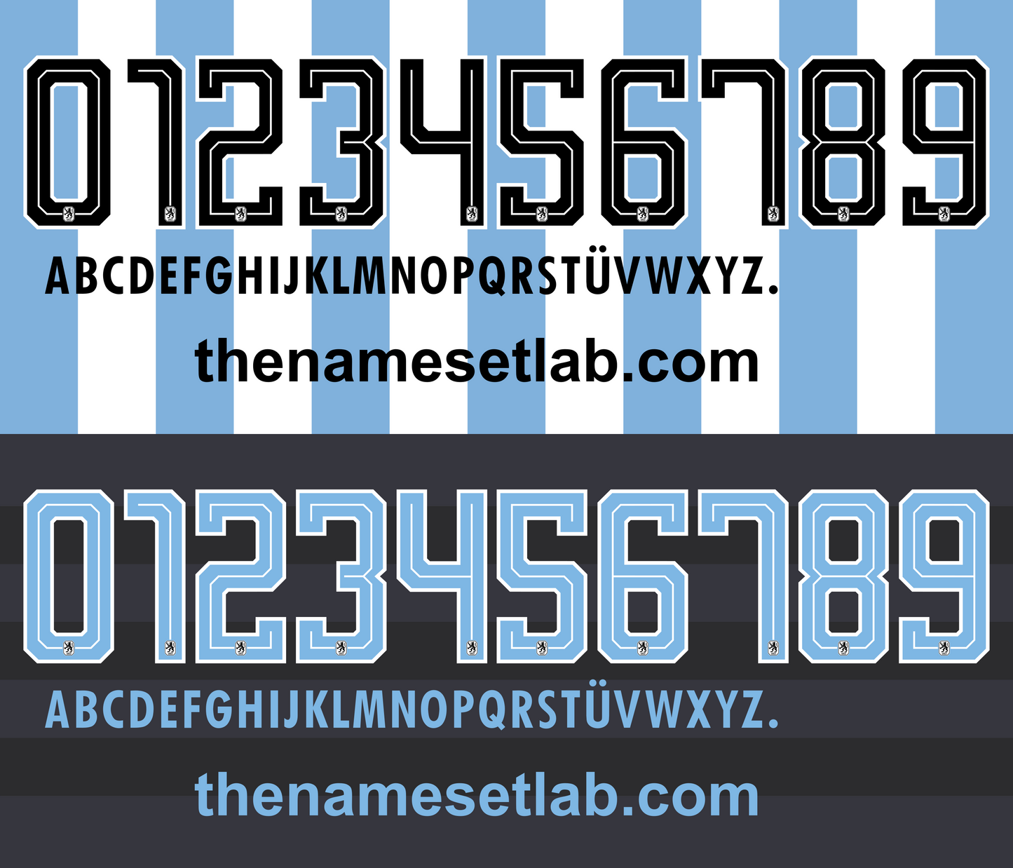1860 Munchen 2016-2017 Nameset AI Vector File