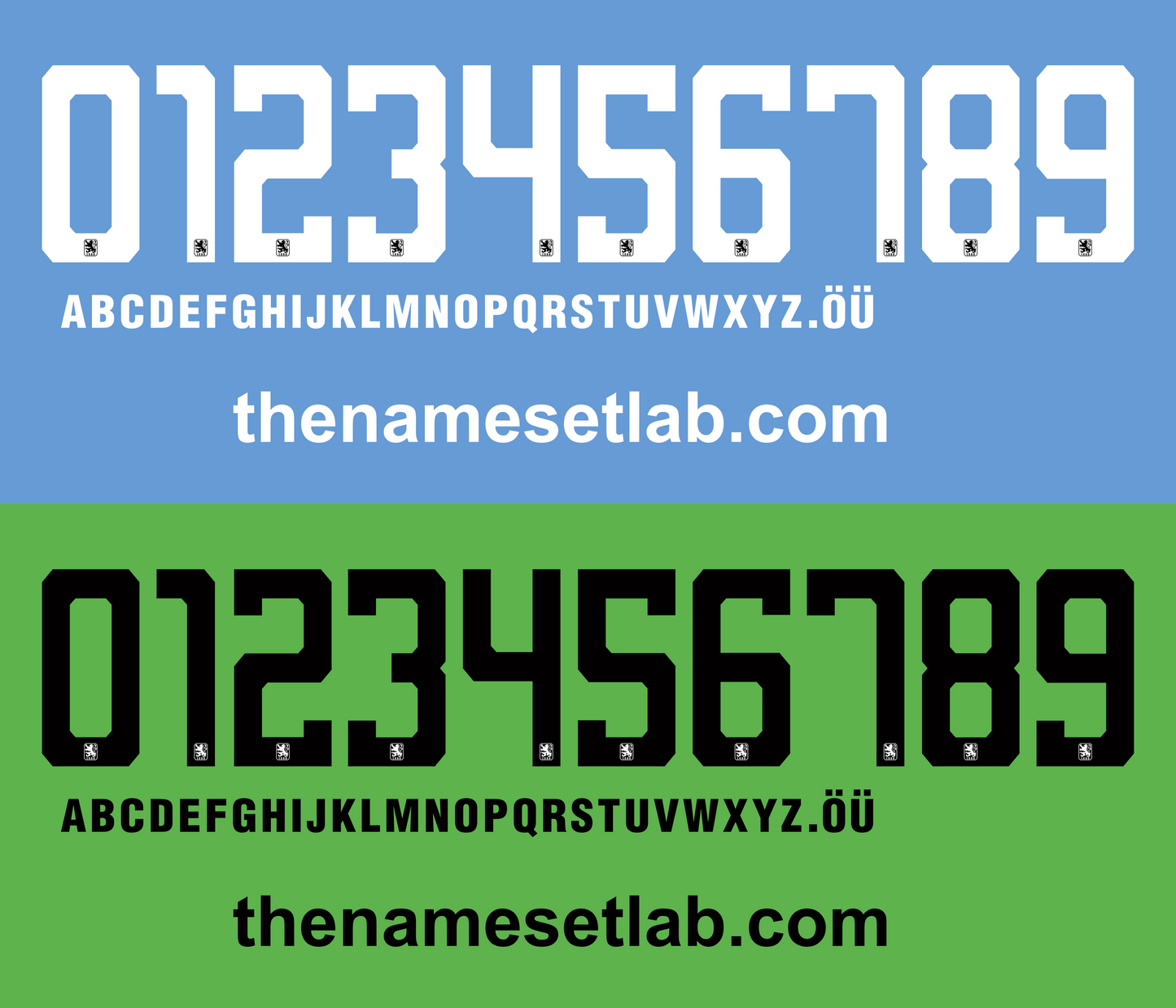 1860 Munchen 2017-2018 Nameset AI Vector File