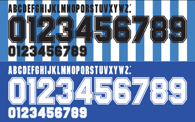 Argentina 1994 Football Nameset AI Vector File