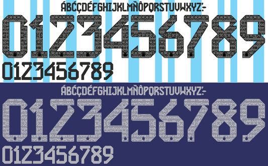 Argentina 2022 Football Nameset AI Vector File
