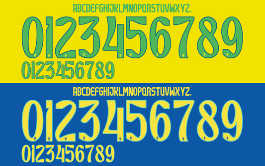 Brazil 2024 Football Nameset AI Vector File