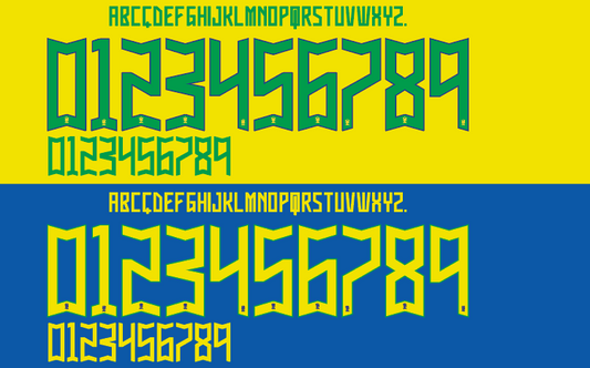 Brazil 2022 Football Nameset AI Vector File