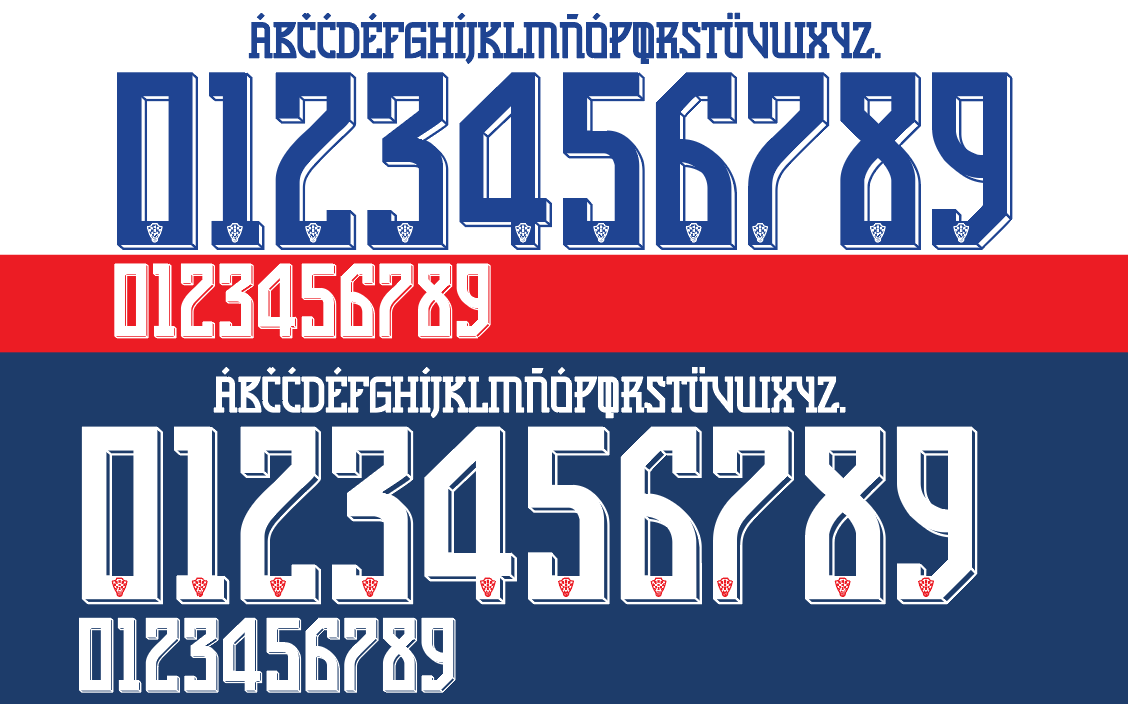 Croatia 2024 Football Nameset AI Vector File