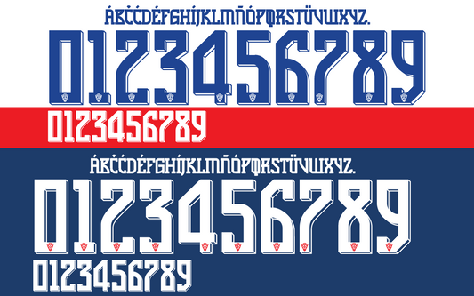 Croatia 2024 Football Nameset AI Vector File
