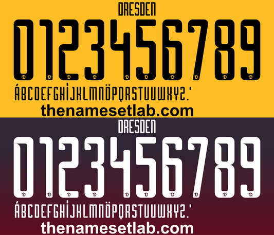 Dynamo Dresden 2017-2018 Nameset AI Vector File