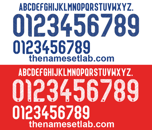 England 2014 Football Nameset AI Vector File