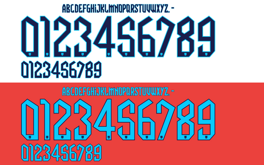 England 2022 Football Nameset AI Vector File