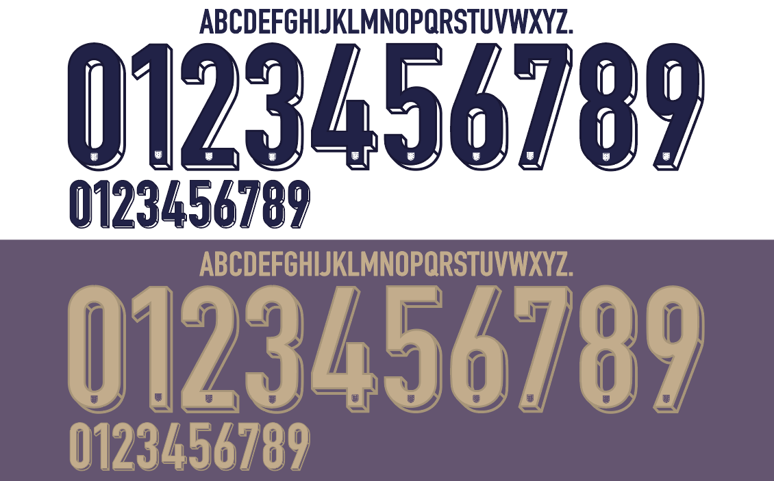 England 2024 Football Nameset AI Vector File