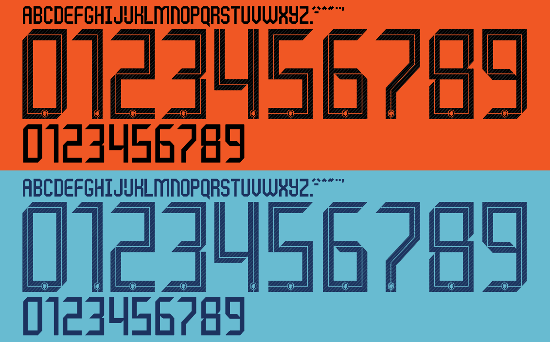 Holland 2018 Football Nameset AI Vector File