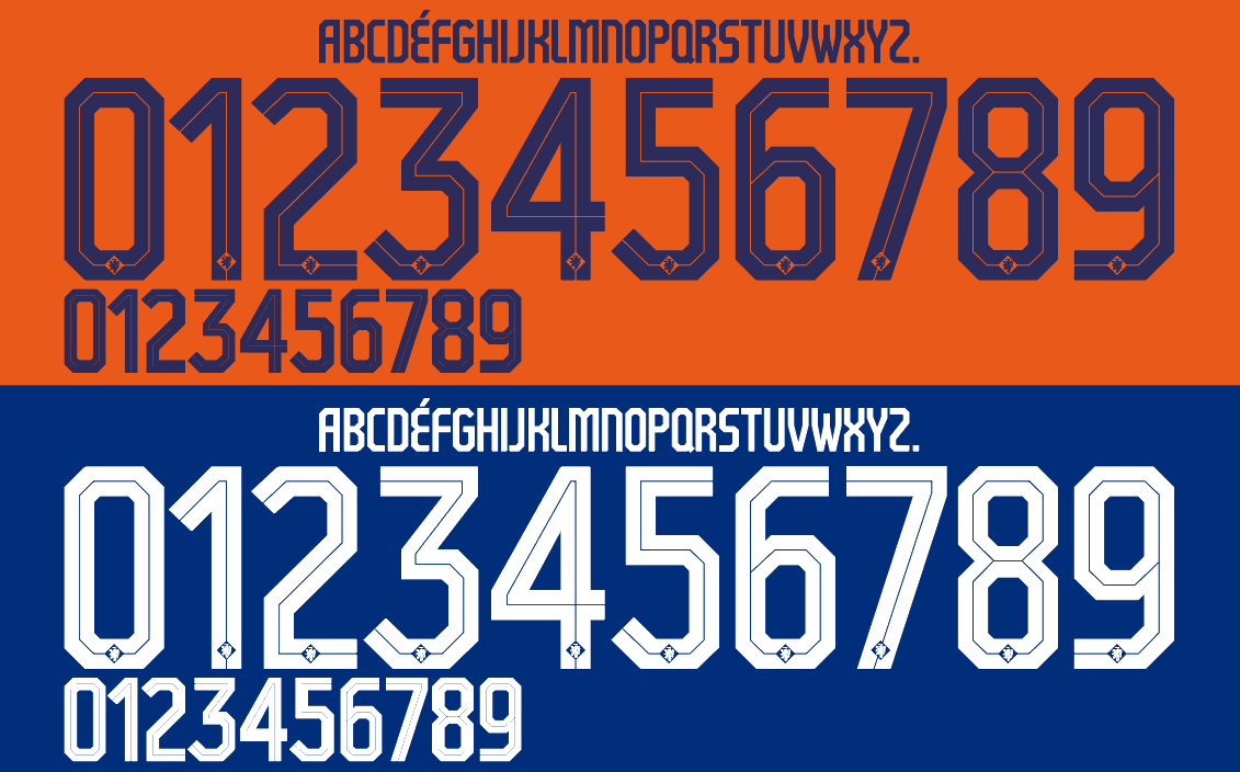 Holland 2024 Football Nameset AI Vector File