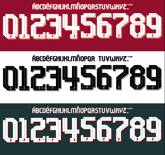 Liverpool 2022-2023 UCL / Cup Font Nameset AI Vector File