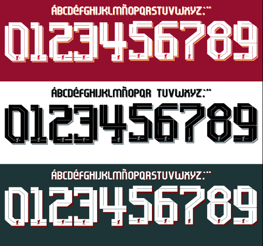 Liverpool 2022-2023 UCL / Cup Font Nameset AI Vector File