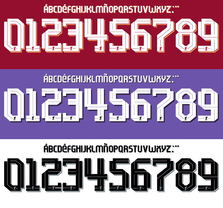 Liverpool 2023-2024 UCL / Cup Font Nameset AI Vector File