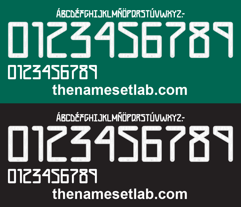 Mexico 2019 Football Nameset AI Vector File