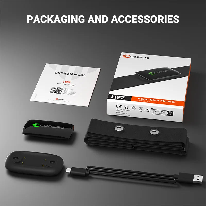 Rechargeable Heart Rate Monitor Chest Strap – Bluetooth & ANT+