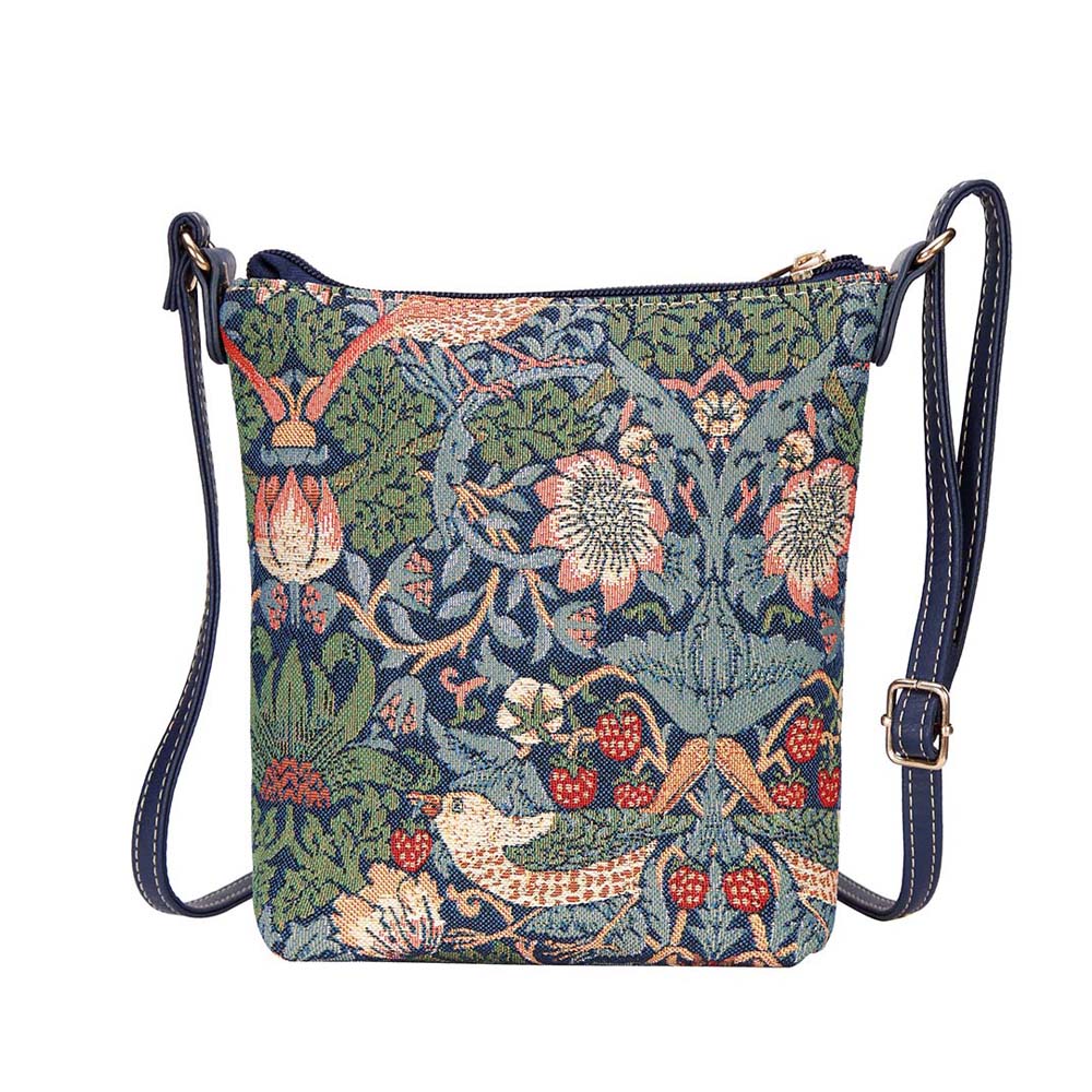 William Morris Strawberry Thief Blue - Sling Bag