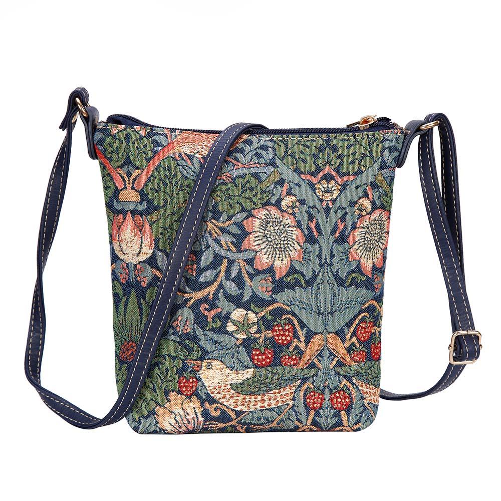 William Morris Strawberry Thief Blue - Sling Bag