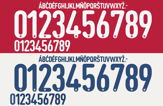 Serbia 2024 Football Nameset AI Vector File