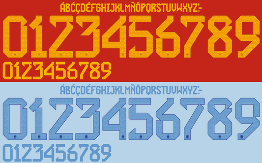Spain 2022 Football Nameset AI Vector File