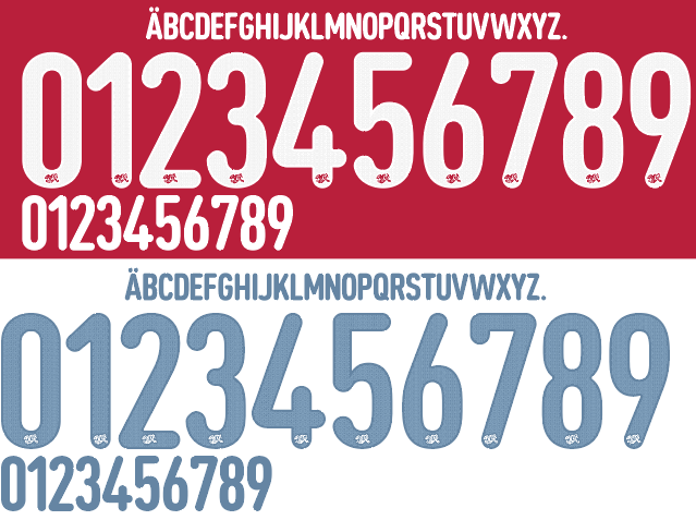 Switzerland 2024 Football Nameset AI Vector File
