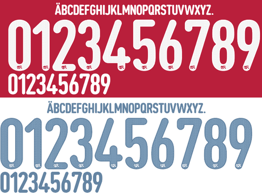 Switzerland 2024 Football Nameset AI Vector File