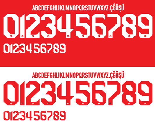 Turkey 2020 Football Nameset AI Vector File