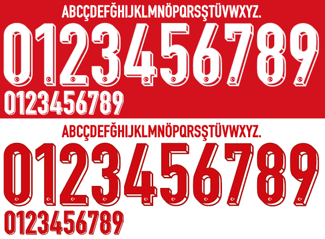 Turkey 2024 Football Nameset AI Vector File