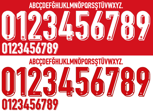 Turkey 2024 Football Nameset AI Vector File