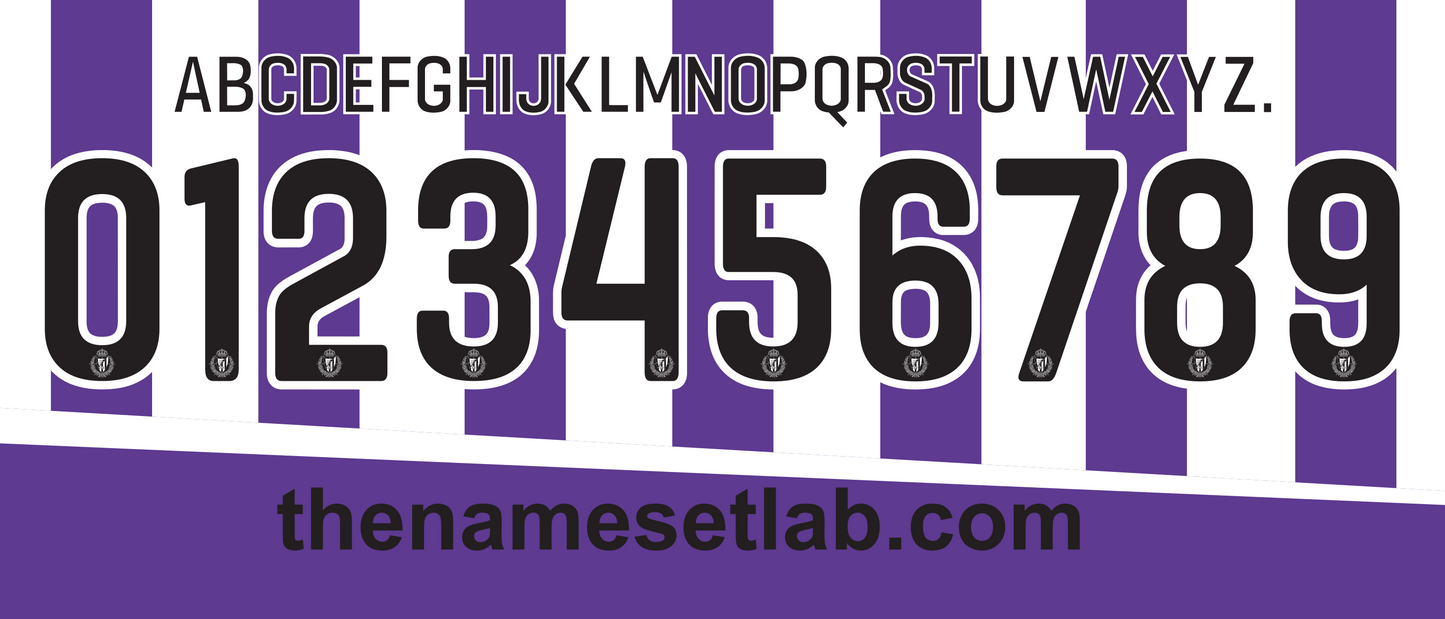 Valladolid 2015-2016 Nameset AI Vector File