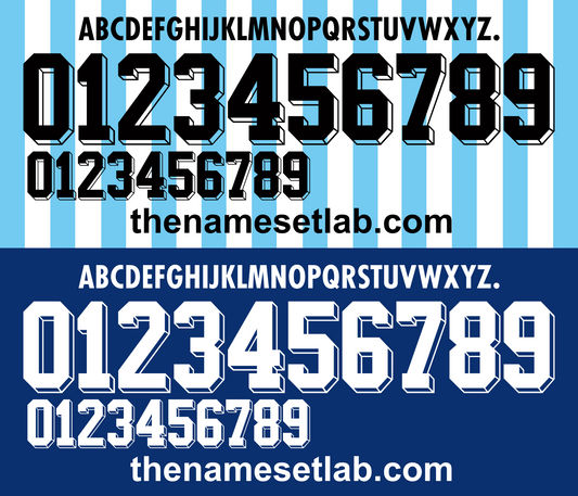 Argentina 1998 Football Nameset AI Vector File
