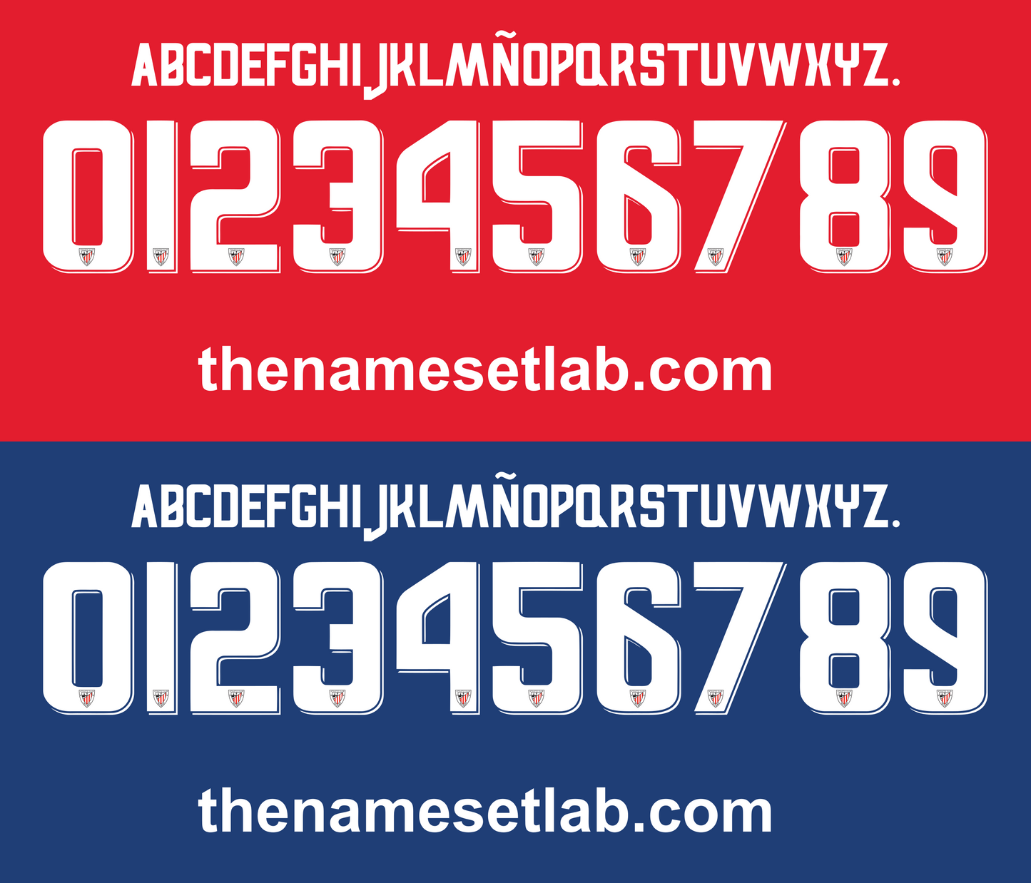 Athletic Bilbao 2013-2014 Nameset AI Vector File