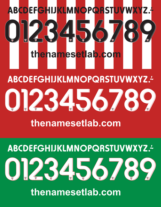 Athletic Bilbao 2014-2015 Nameset AI Vector File