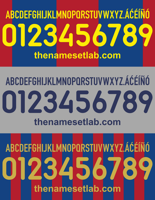 Barcelona 2002-2004 Nameset AI Vector File