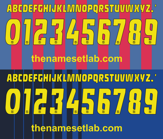 Barcelona 2004-2005 Nameset AI Vector File