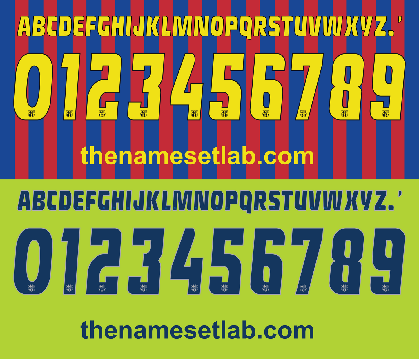 Barcelona 2005-2006 Nameset AI Vector File