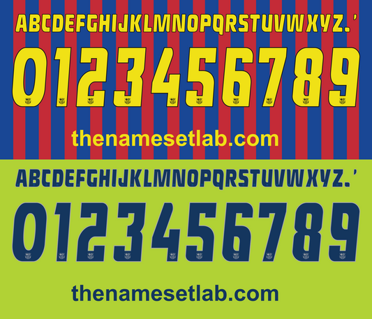 Barcelona 2005-2006 Nameset AI Vector File