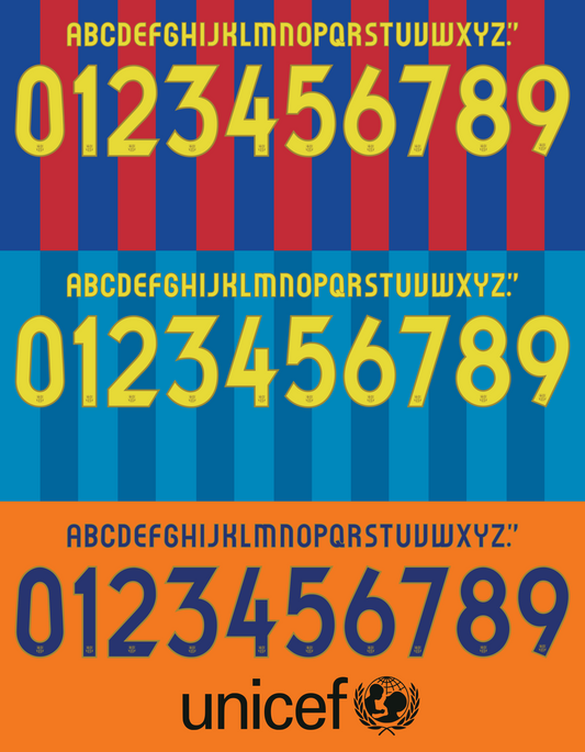 Barcelona 2007-2008 Nameset AI Vector File