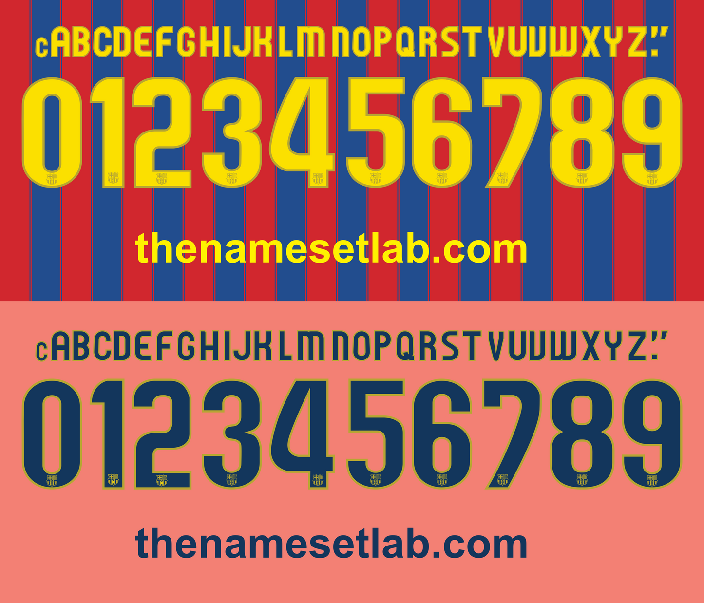 Barcelona 2009-2010 Nameset AI Vector File