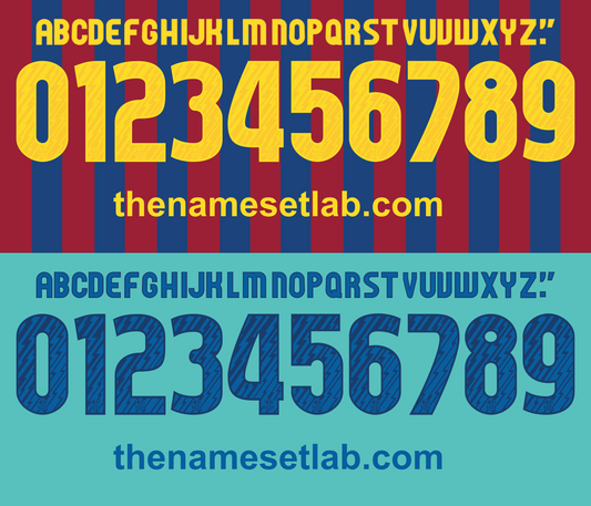 Barcelona 2010-2011 Nameset AI Vector File
