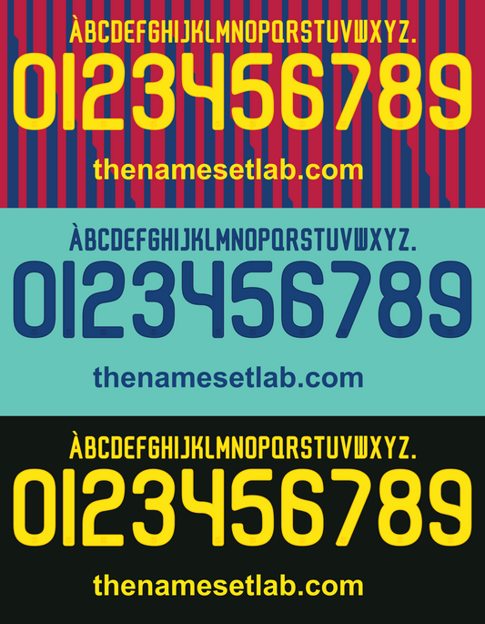 Barcelona 2011-2012 Nameset AI Vector File
