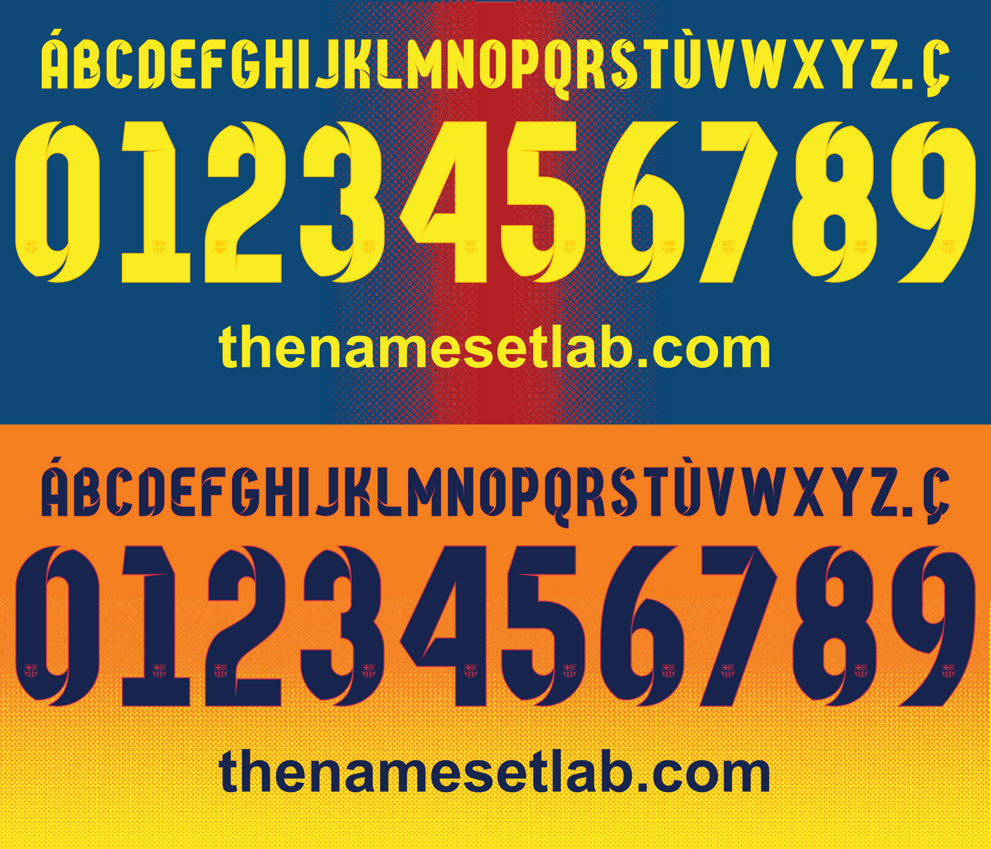 Barcelona 2012-2013 Nameset AI Vector File
