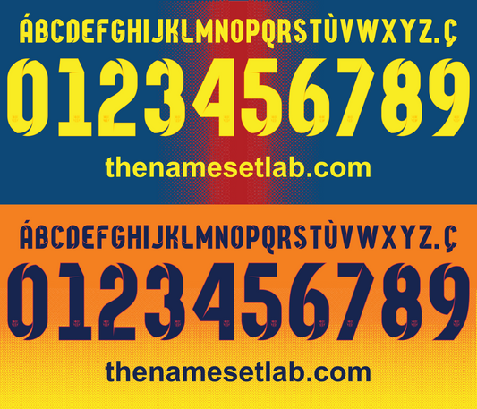 Barcelona 2012-2013 Nameset AI Vector File