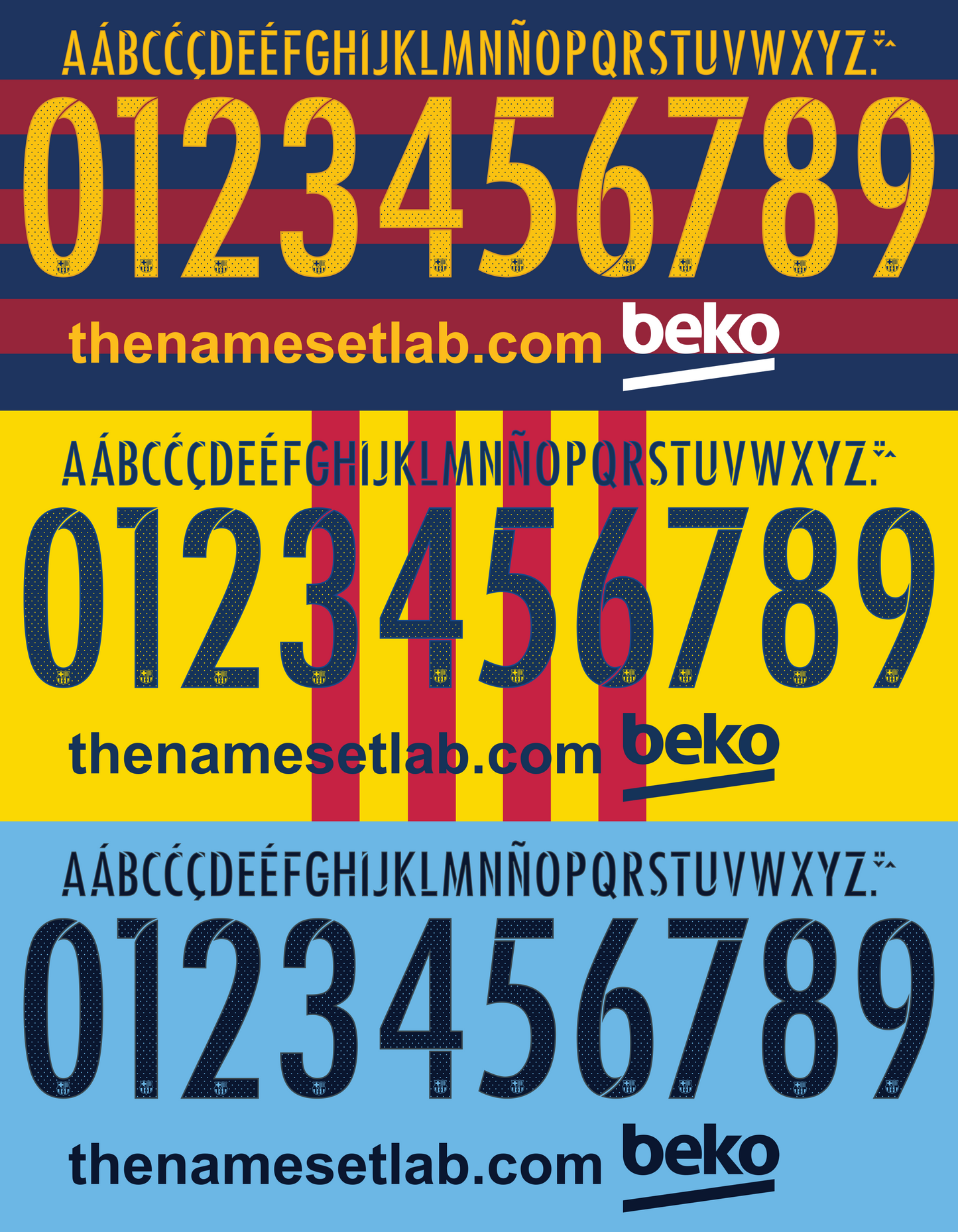 Barcelona 2015-2016 Nameset AI Vector File