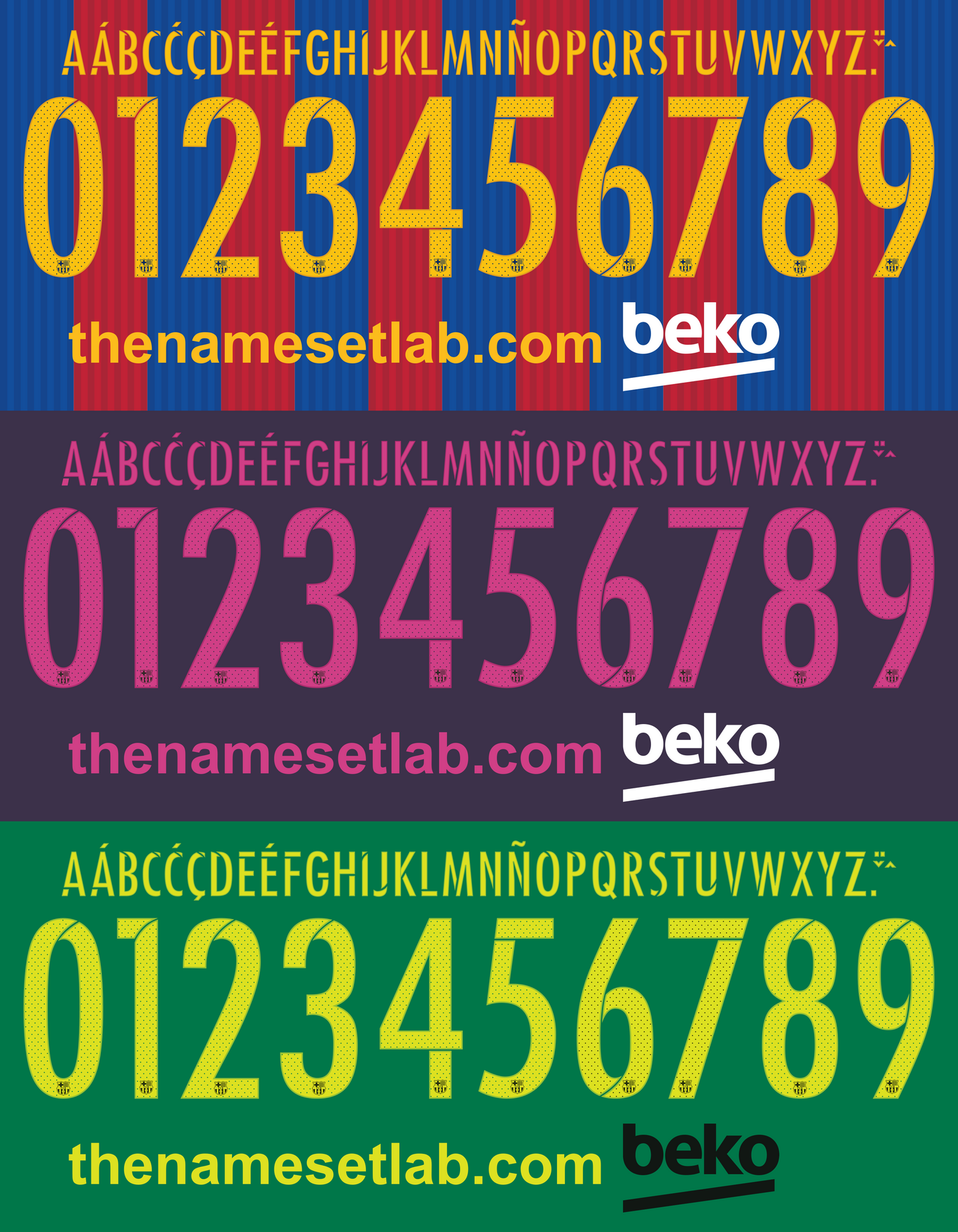 Barcelona 2016-2017 Nameset AI Vector File