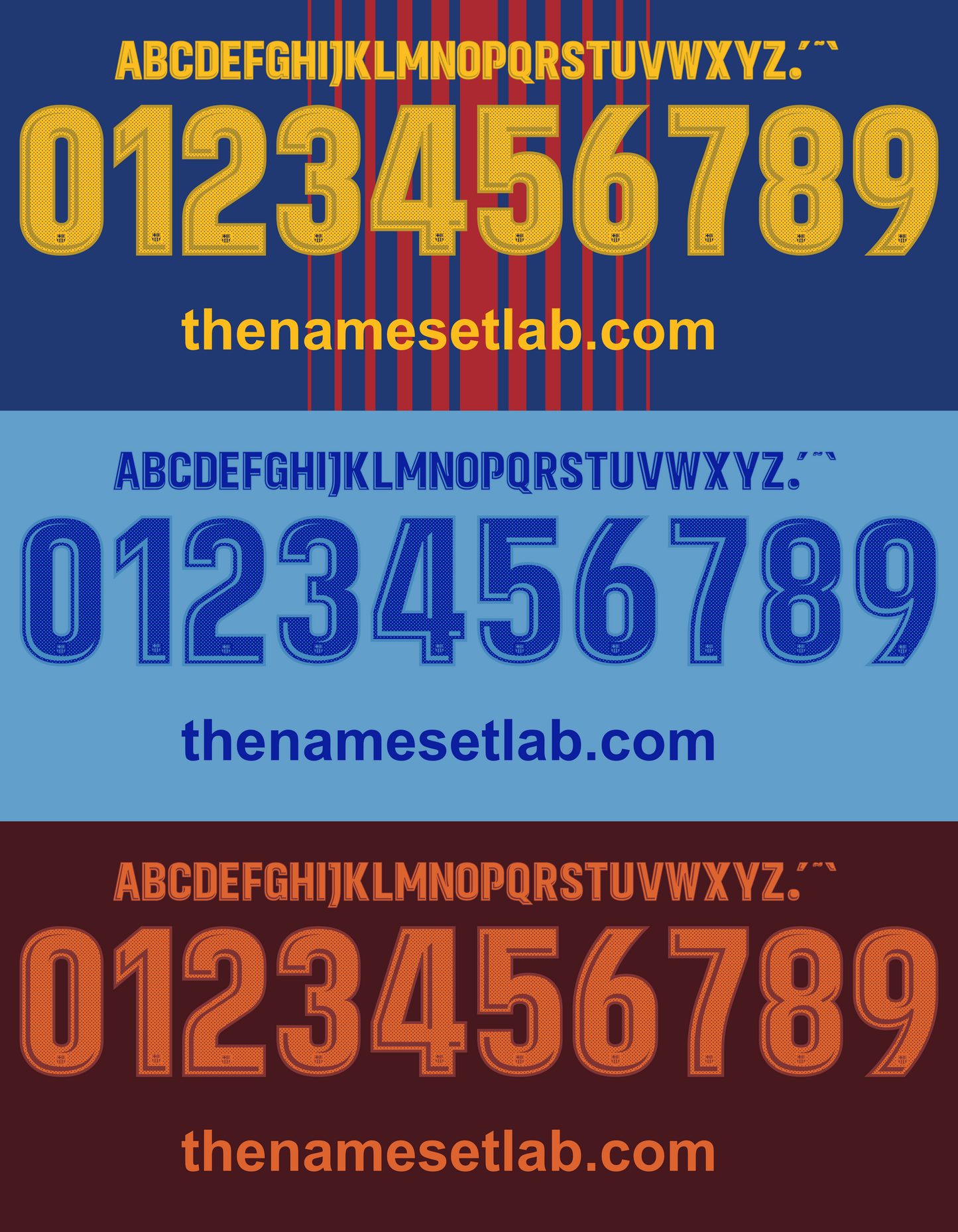 Barcelona 2017-2018 Dot Nameset AI Vector File