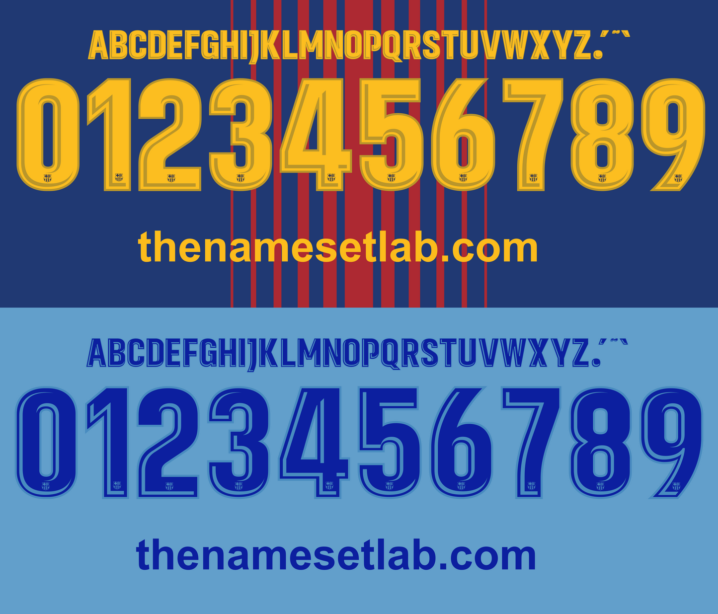 Barcelona 2019-2020 Liga Nameset AI Vector File
