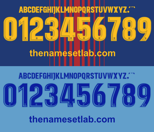 Barcelona 2019-2020 Liga Nameset AI Vector File