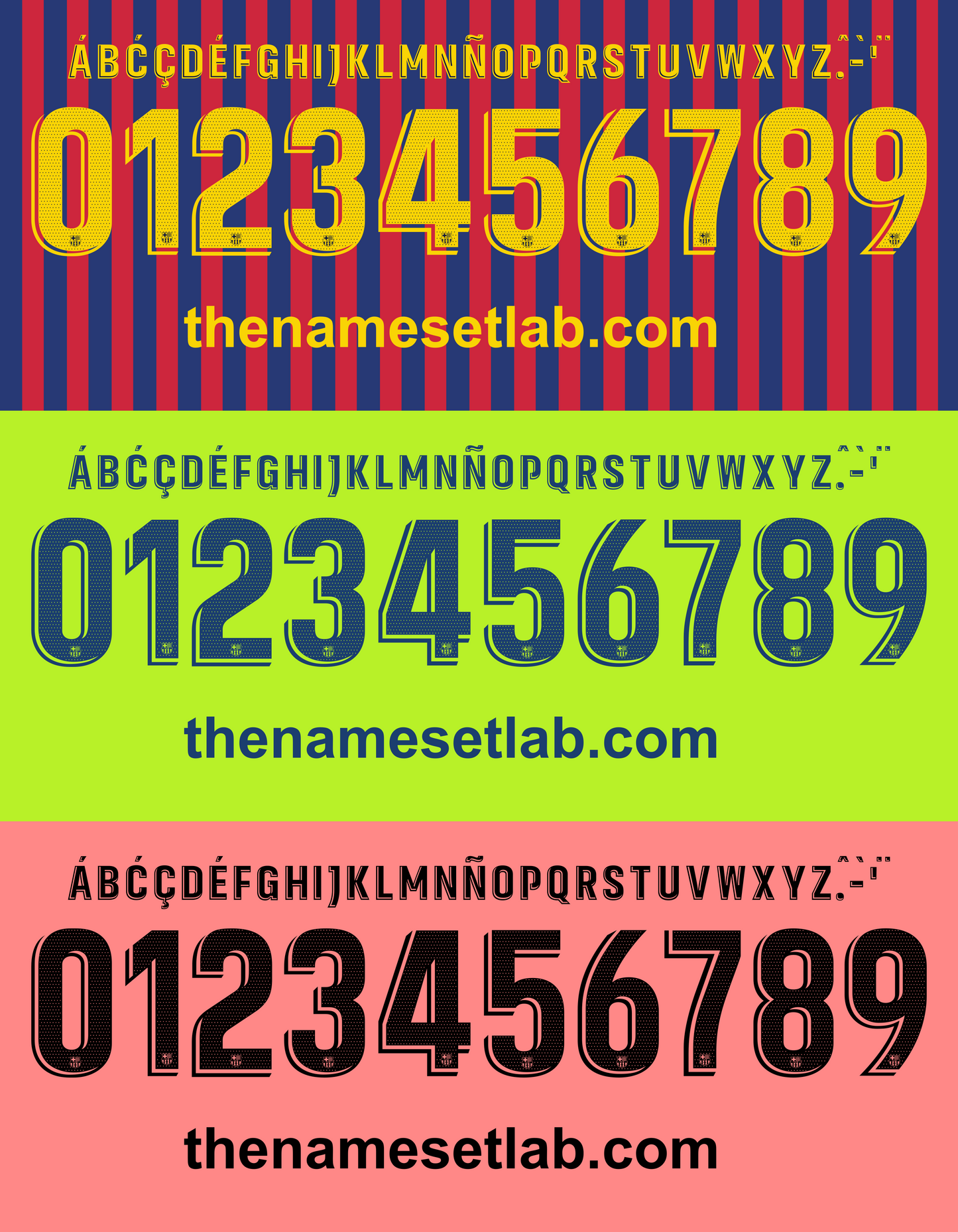 Barcelona 2018-2019 Nameset AI Vector File