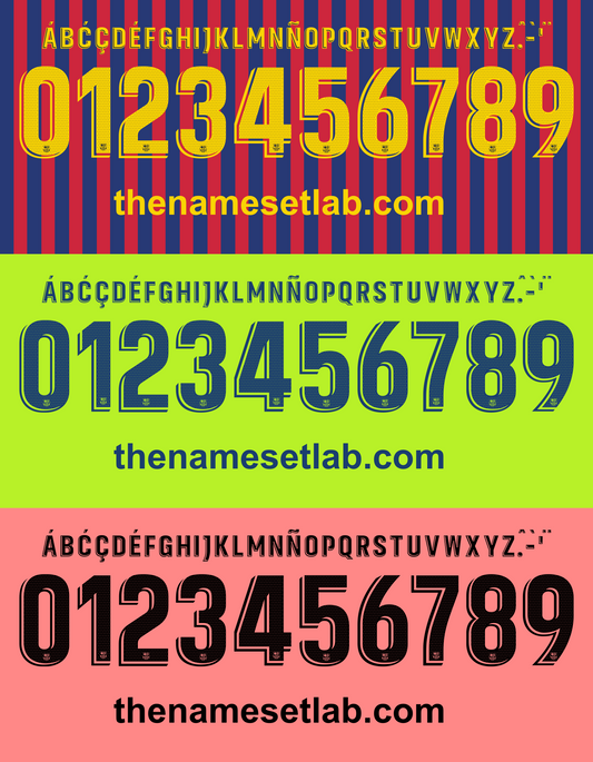 Barcelona 2018-2019 Nameset AI Vector File