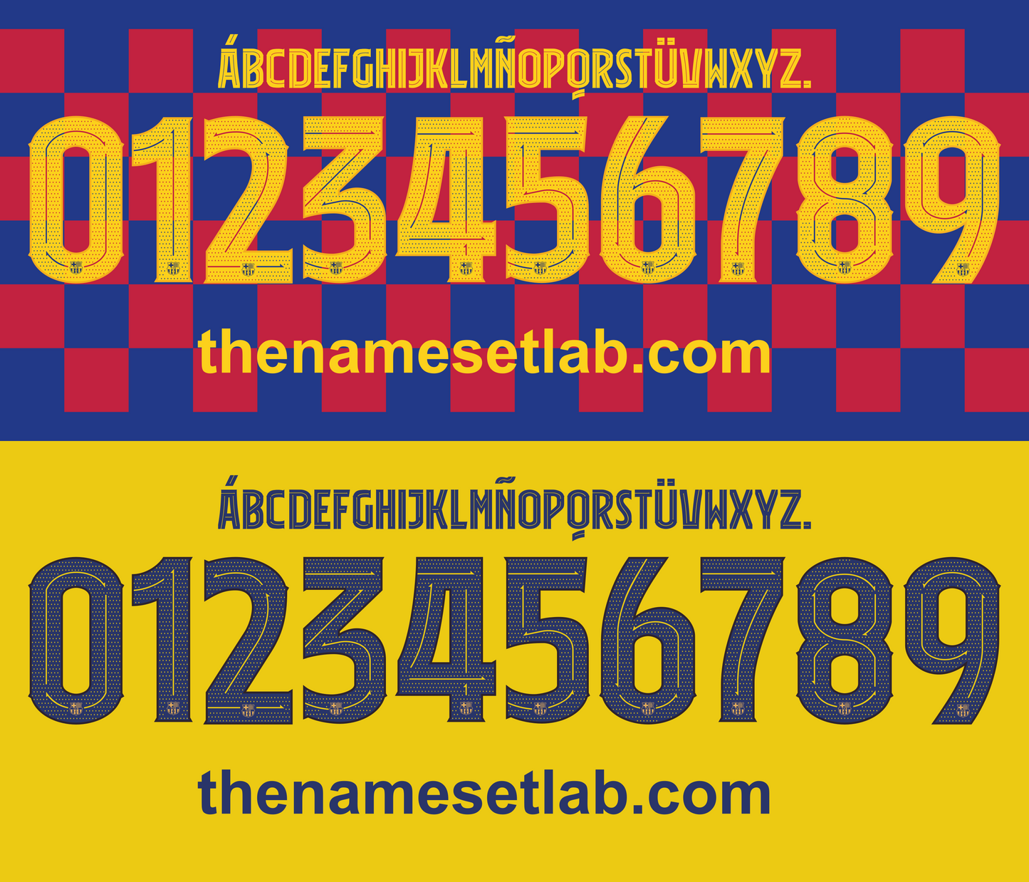 Barcelona 2019-2020 Nameset AI Vector File